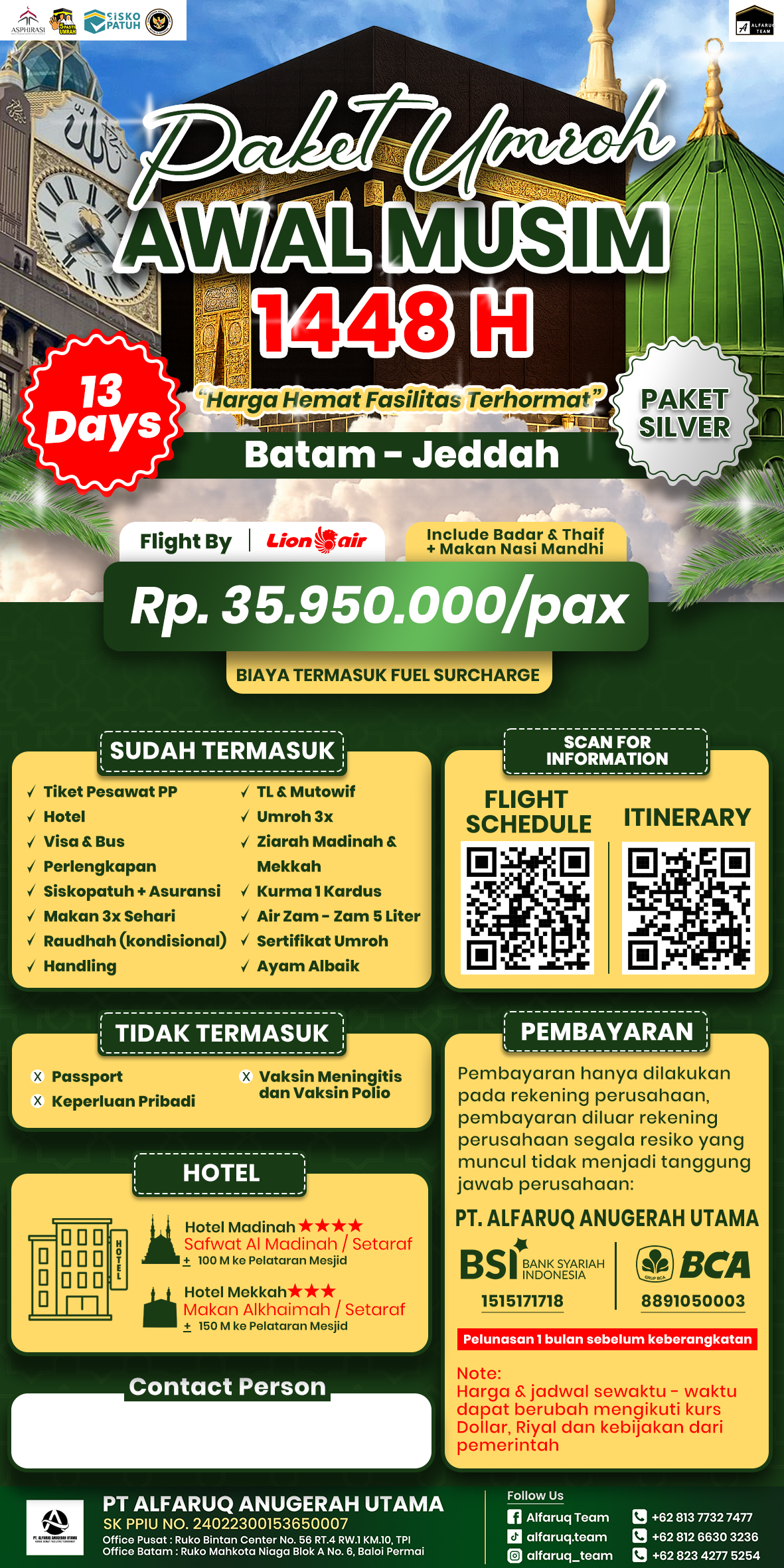 Paket PAKET SILVER UMROH AWAL MUSIM 1448H